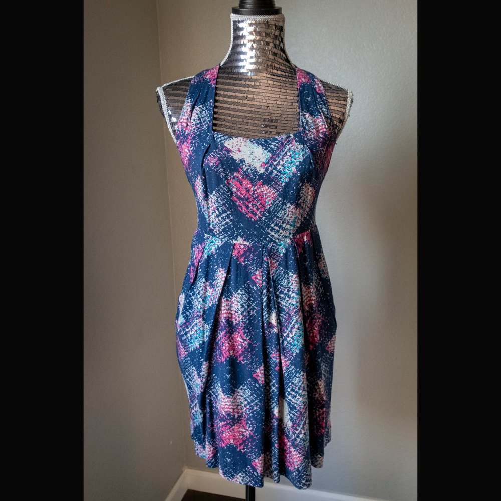 🔥3/$12 Kimchi Blue Dress 2 Back Zipper Blue Pink